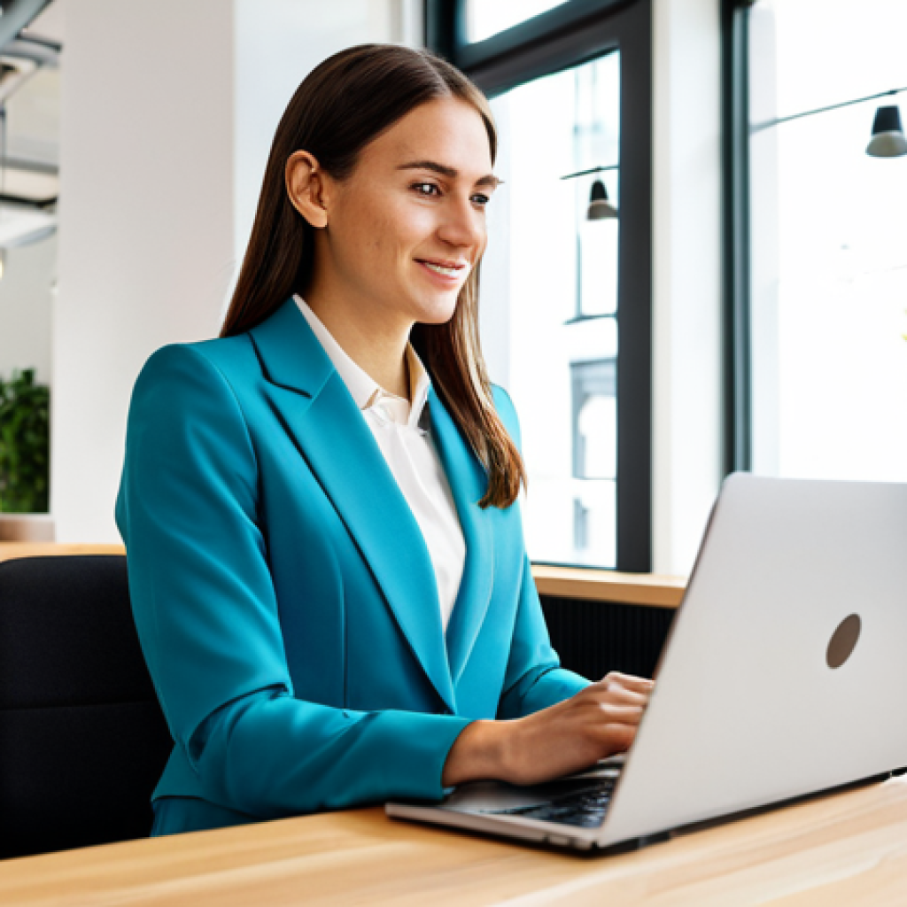 소셜 임팩트 평가를 위한 툴 비교 - **
"A successful female entrepreneur in a tailored, modest blazer and slacks, working on a laptop i...