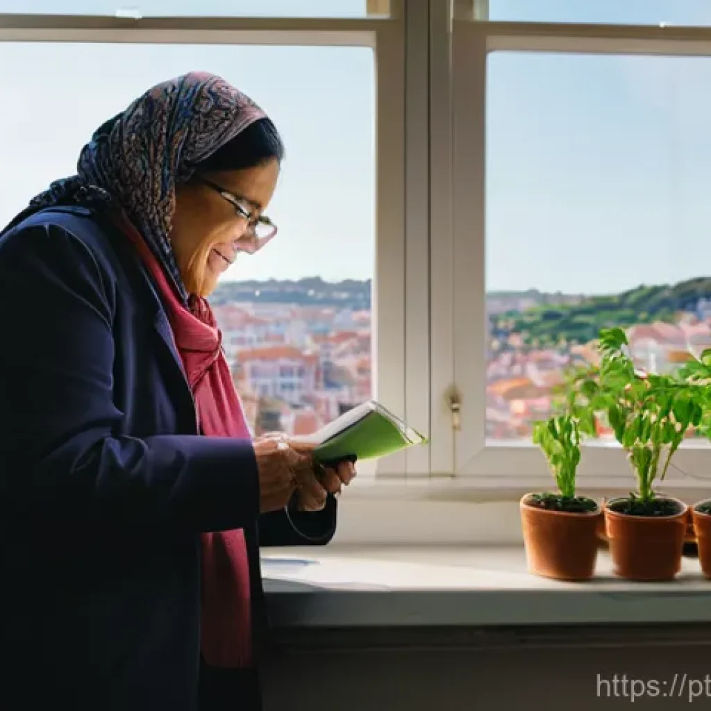 소셜 임팩트 측정 사례 연구 - **Prompt 1: The Heart of Community Impact**
"A heartwarming scene depicting a dedicated Portugue...