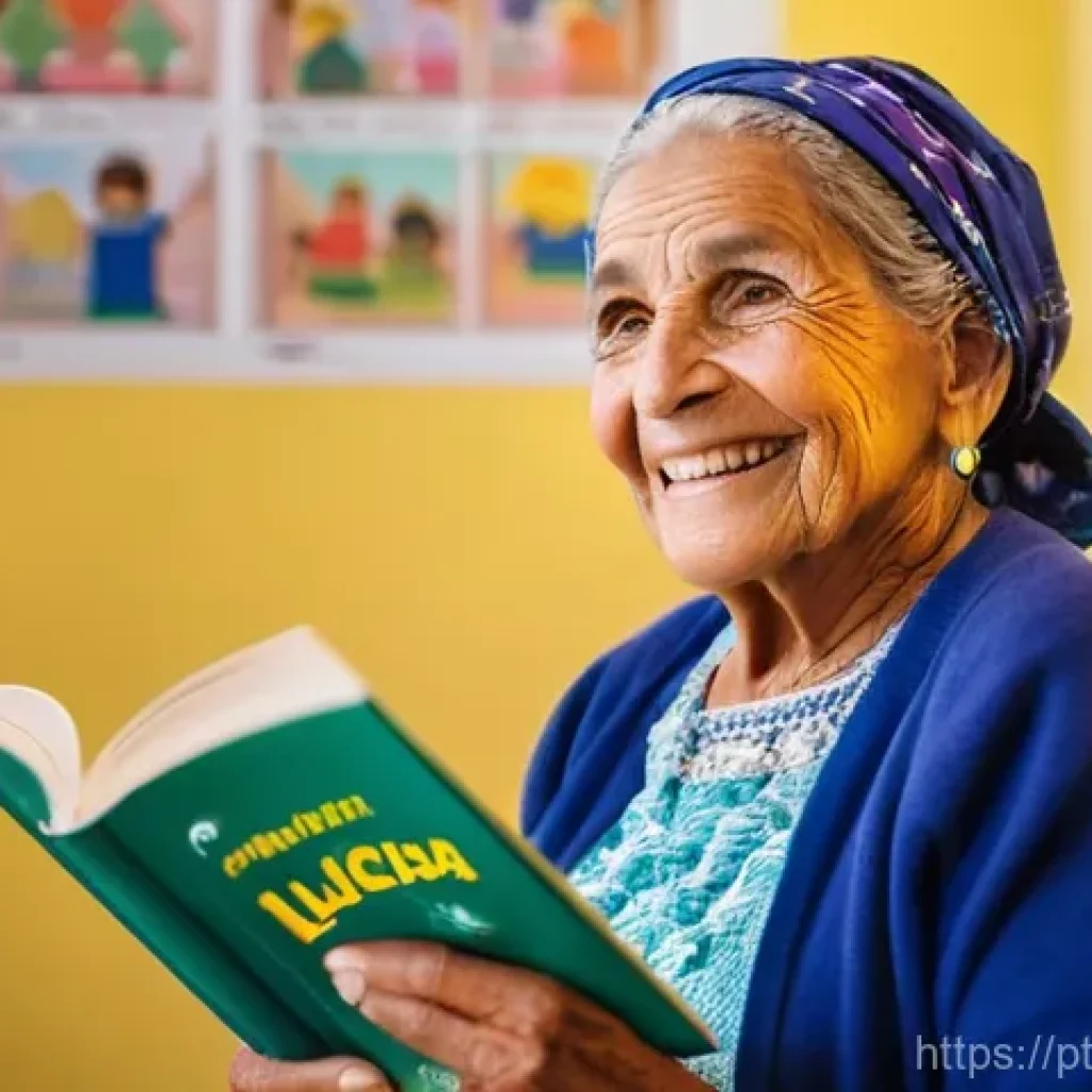 소셜 임팩트 측정의 효과적인 전달 방법 - **A heartwarming portrait of an elderly Brazilian woman, "Dona Lúcia," wearing simple, modest, yet b...