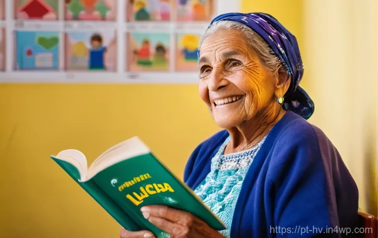 소셜 임팩트 측정의 효과적인 전달 방법 - **A heartwarming portrait of an elderly Brazilian woman, "Dona Lúcia," wearing simple, modest, yet b...